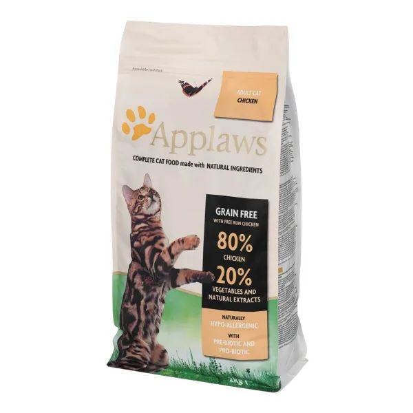 Kaķu barība Applaws Adult Pieaugušais Cālis 2 Kg