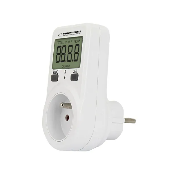 Розетка с монитором потребления электроэнергии Esperanza ELA102 Белый 3680 W