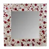 Wall mirror Alexandra House Living Brown Red Beige MDF Wood 52 x 2 x 52 cm