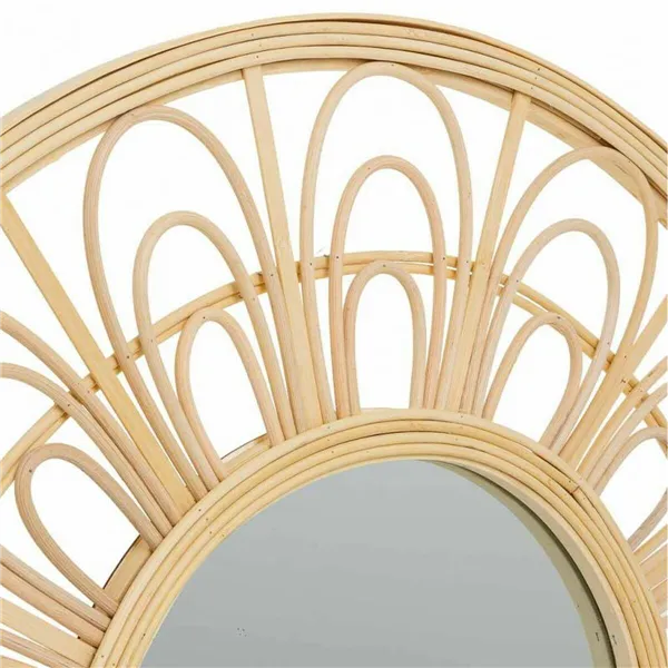 Wall mirror Alexandra House Living Natural Bamboo Rattan 55 x 2 x 55 cm