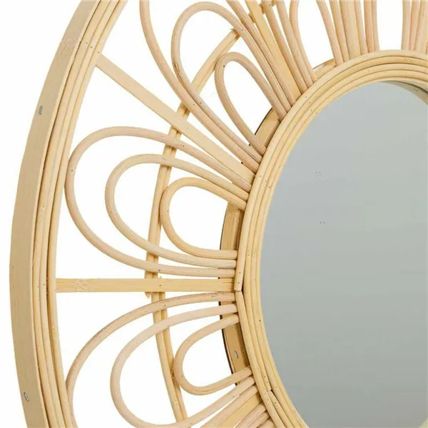 Wall mirror Alexandra House Living Natural Bamboo Rattan 55 x 2 x 55 cm