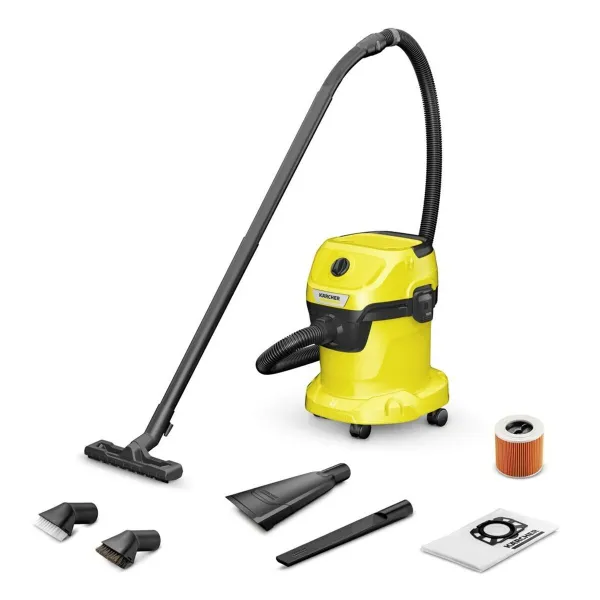 Ištraukėjas Kärcher WD 3 V-15/4/20 Geltona Juoda Pilka 1000 W