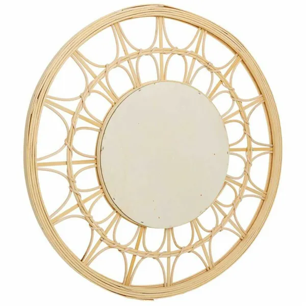 Wall mirror Alexandra House Living Natural Bamboo Rattan 56 x 2 x 56 cm