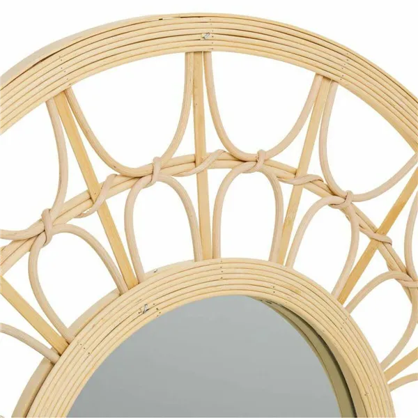 Wall mirror Alexandra House Living Natural Bamboo Rattan 56 x 2 x 56 cm