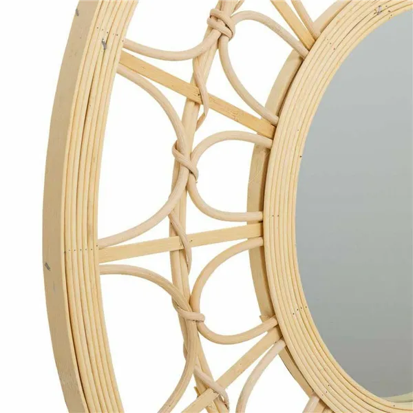 Wall mirror Alexandra House Living Natural Bamboo Rattan 56 x 2 x 56 cm