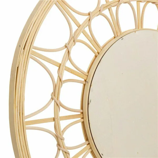 Wall mirror Alexandra House Living Natural Bamboo Rattan 56 x 2 x 56 cm