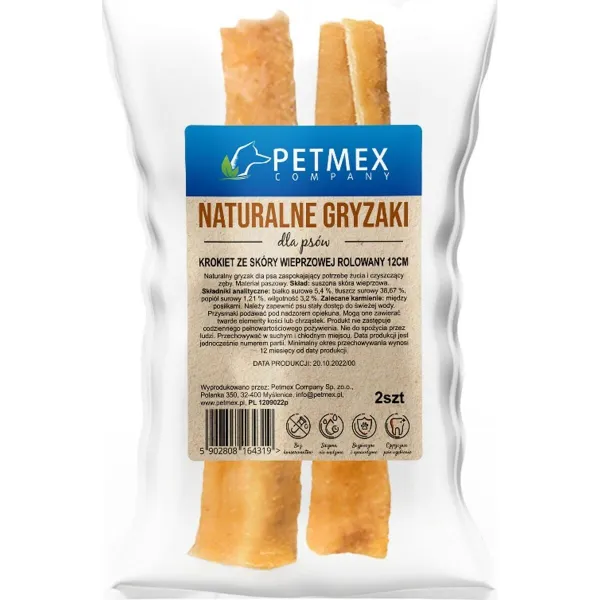 Koiran makupala Petmex Rolled Pork Skin Croquet Possu 65 g 150 g