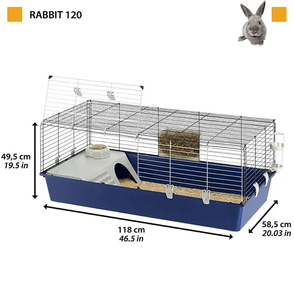 Narvas Ferplast Rabbit 120 Metalinis Plastmasinis 11,8 x 58,5 x 49,5 cm
