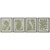 Painting Home ESPRIT White Green Tropical Leaf of a plant 40 x 2,5 x 50 cm (4 Units)