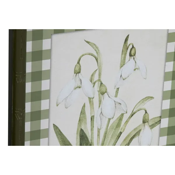 Painting Home ESPRIT Green Beige Shabby Chic Botanical plants 30 x 2,5 x 40 cm (4 Units)