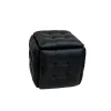 Set of stools GO GIFT Transformer Black Leather Steel 50 x 50 x 50 cm Pouffe 5-in-1 5 Units
