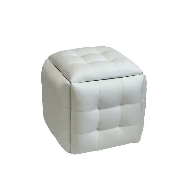 Набор табуретов GO GIFT Transformer Белый Кожа Сталь 50 x 50 x 50 cm Пуф 5-в-1 5 штук