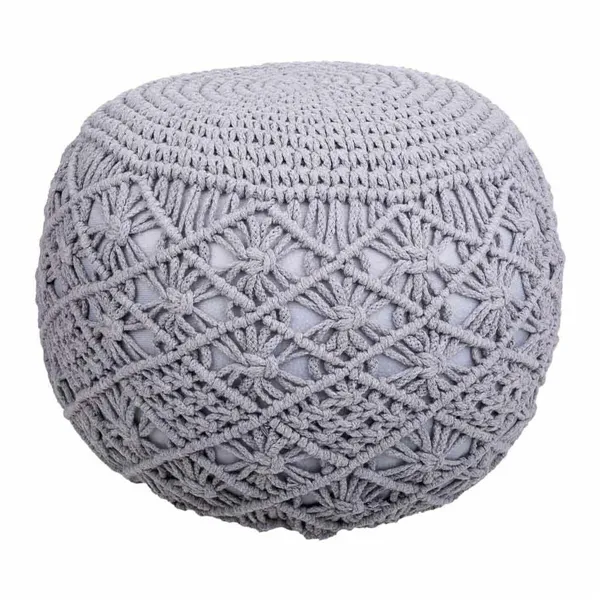 Pouffe Alexandra House Living Light grey polystyrene 45 x 40 x 45 cm