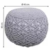 Pouffe Alexandra House Living Light grey polystyrene 45 x 40 x 45 cm