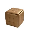 Set of stools GO GIFT Transformer Camel Leather Steel 50 x 50 x 50 cm Pouffe 5-in-1 5 Units