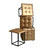 Set of stools GO GIFT Transformer Kameli Nahka Teräs 50 x 50 x 50 cm Pehmustettu istuin 5 yhdessä 5 osaa