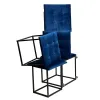 Набор табуретов GO GIFT Transformer Тёмно Бордовый Велюр Сталь 50 x 50 x 50 cm Пуф 5-в-1 5 штук