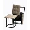 Set of stools GO GIFT Transformer Capuccino Velvet Steel 50 x 50 x 50 cm Pouffe 5-in-1 5 Units