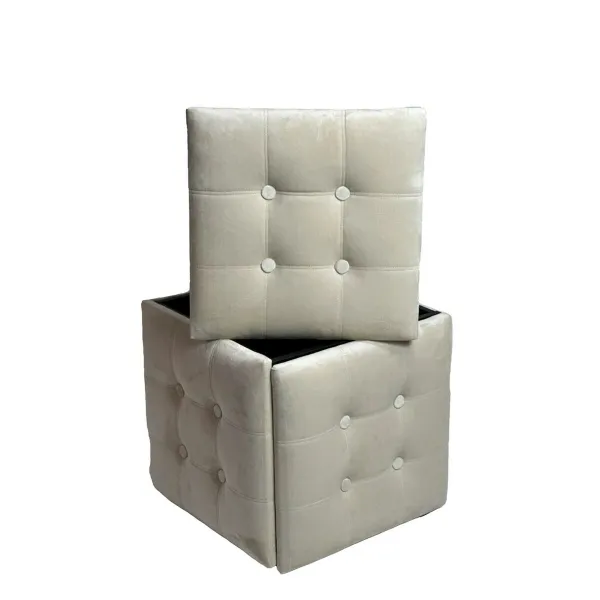 ķebļu komplekts GO GIFT Transformer Krēmkrāsa Samts Tērauds 50 x 50 x 50 cm Pufs 5-in-1 5 gb.
