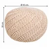 Pouffe Alexandra House Living Cream polystyrene 45 x 30 x 45 cm