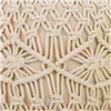 Pouffe Alexandra House Living Cream Bamboo Sponge MDF Wood 50 x 30 x 50 cm