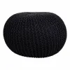 Pouffe Alexandra House Living Black polystyrene 45 x 30 x 45 cm