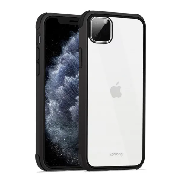 Crong Trace Clear Cover - iPhone 11 Pro Case (Black/Black)