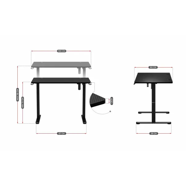Desk Huzaro HZ-Hero 7.9 Black Black