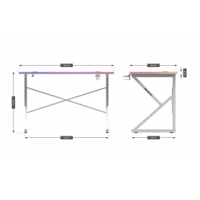 Rašomasis stalas Huzaro HZ-Hero 1.7 RGB White