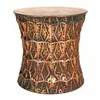 Stool Alexandra House Living Golden Iron 35 x 34 x 35 cm