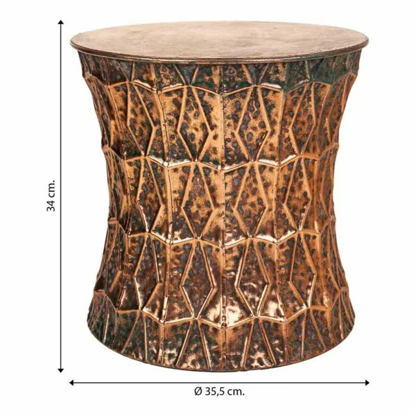 Stool Alexandra House Living Golden Iron 35 x 34 x 35 cm