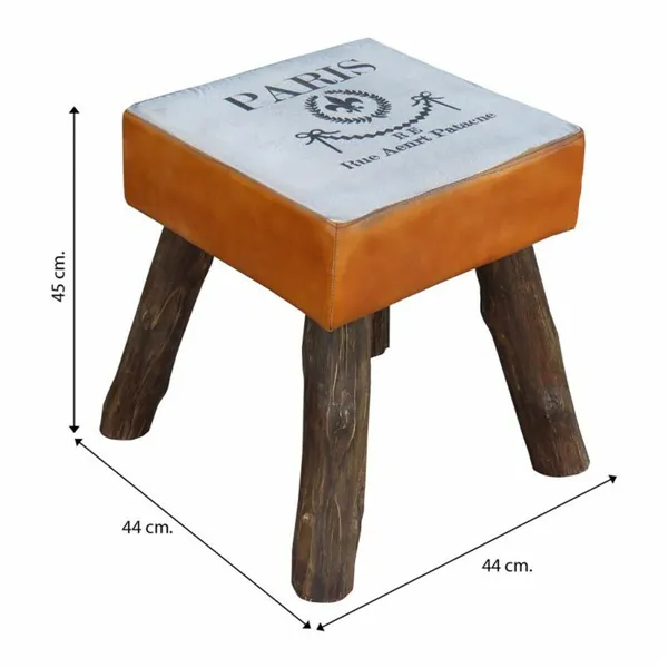 Stool Alexandra House Living Mango wood 44 x 45 x 44 cm