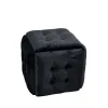 Set of stools GO GIFT Transformer Black Velvet Steel 50 x 50 x 50 cm Pouffe 5-in-1 5 Units