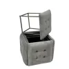 ķebļu komplekts GO GIFT Transformer Pelēks Samts Tērauds 50 x 50 x 50 cm Pufs 5-in-1 5 gb.