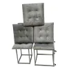 Set of stools GO GIFT Transformer Grey Velvet Steel 50 x 50 x 50 cm Pouffe 5-in-1 5 Units