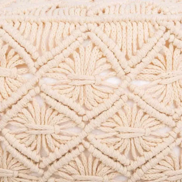 Pouffe Alexandra House Living Cream polystyrene 45 x 40 x 45 cm