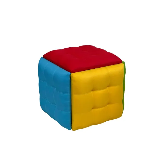 Set of stools GO GIFT Transformer Multicolour Leather Steel 50 x 50 x 50 cm Pouffe 5-in-1 5 Units