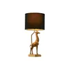 Desk lamp Home ESPRIT Black Golden 20 x 20 x 53 cm