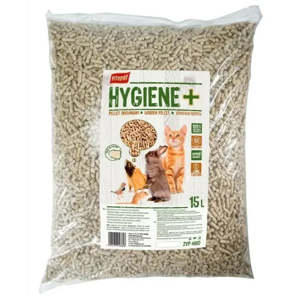 Rehu Vitapol Hygiene+ Chinchilla Marsu Kani Kissa Hamsteri Rotta Hiiri Jyrsijät Linnut 15 L