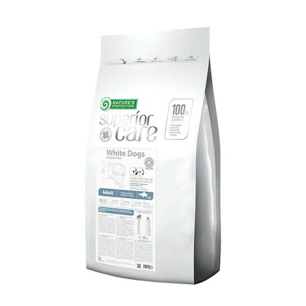 Lopbarība NATURE'S PROTECTION Superior Care White Dogs Zivs 10 kg