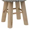 Stool Alexandra House Living Grey Bamboo Pinewood Sponge MDF Wood 32 x 44 x 32 cm