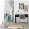 Stool Alexandra House Living White Plush Bamboo Pinewood Sponge MDF Wood 32 x 44 x 32 cm