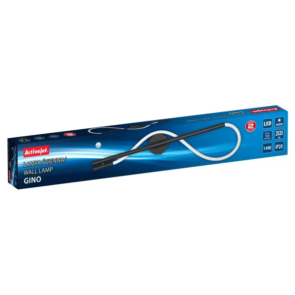 Светодиодный настенный светильник Activejet AJE-GINO Чёрный 80 220-240 V 14 W (1 Предметы)
