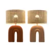 Desk lamp Home ESPRIT Mustard Terracotta 22 x 22 x 38 cm (2 Units)