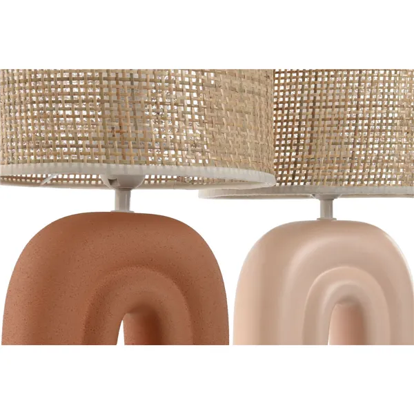 Desk lamp Home ESPRIT Mustard Terracotta 22 x 22 x 38 cm (2 Units)