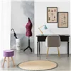 Stool Alexandra House Living Purple Velvet Bamboo Pinewood Sponge MDF Wood 32 x 44 x 32 cm