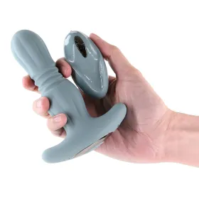 Vibrating Butt Plug NS Novelties Gemini Grey (12,2 cm)