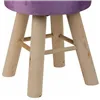 Stool Alexandra House Living Purple Velvet Bamboo Pinewood Sponge MDF Wood 32 x 44 x 32 cm