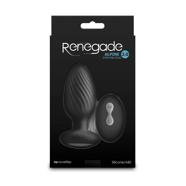 Vibrating Butt Plug NS Novelties Alpine 2.0 Black (8,8 cm)