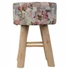 Stool Alexandra House Living Pink Bamboo Pinewood Sponge MDF Wood 32 x 44 x 32 cm